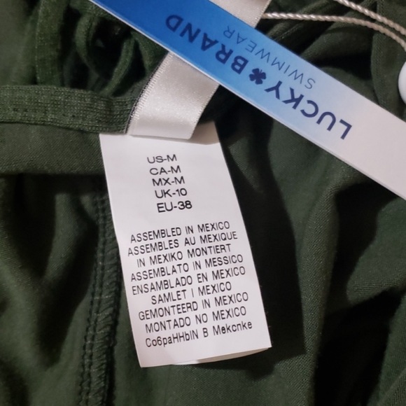 Lucky Brand Olive Swing Dress Medium - Picture 7 of 8